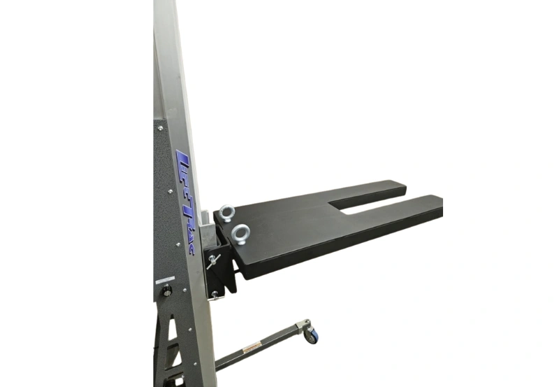 Image shows LiftTrac units with a custom chop table.